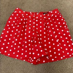 Red polka dot shorts